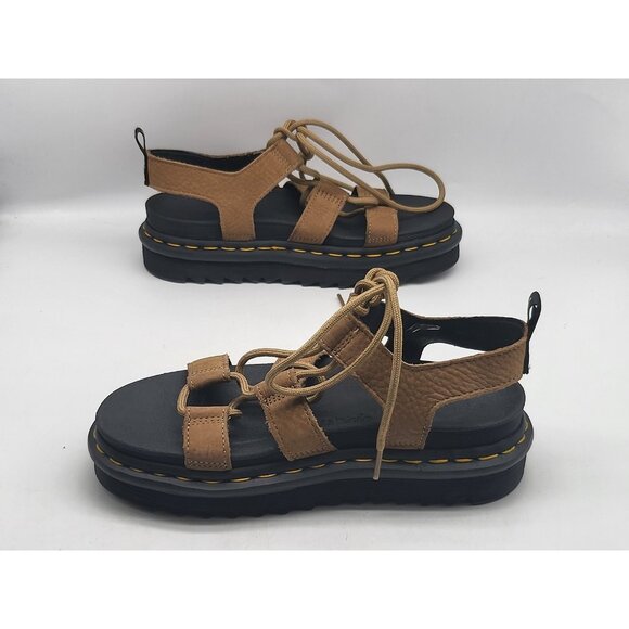 Dr. Martens Nartilla Shoes Womens Size 7 Gladiator‎ Platform Sandals Leather - Picture 3 of 10